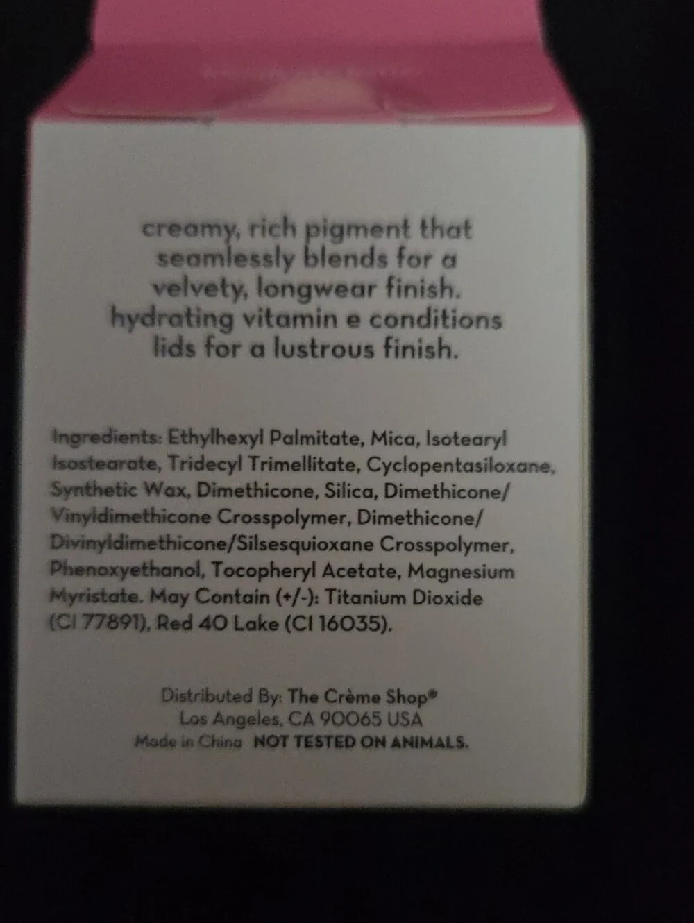 The Crème Shop Fruit Tart Cream Eyeshadow — Soft Pink NWOT